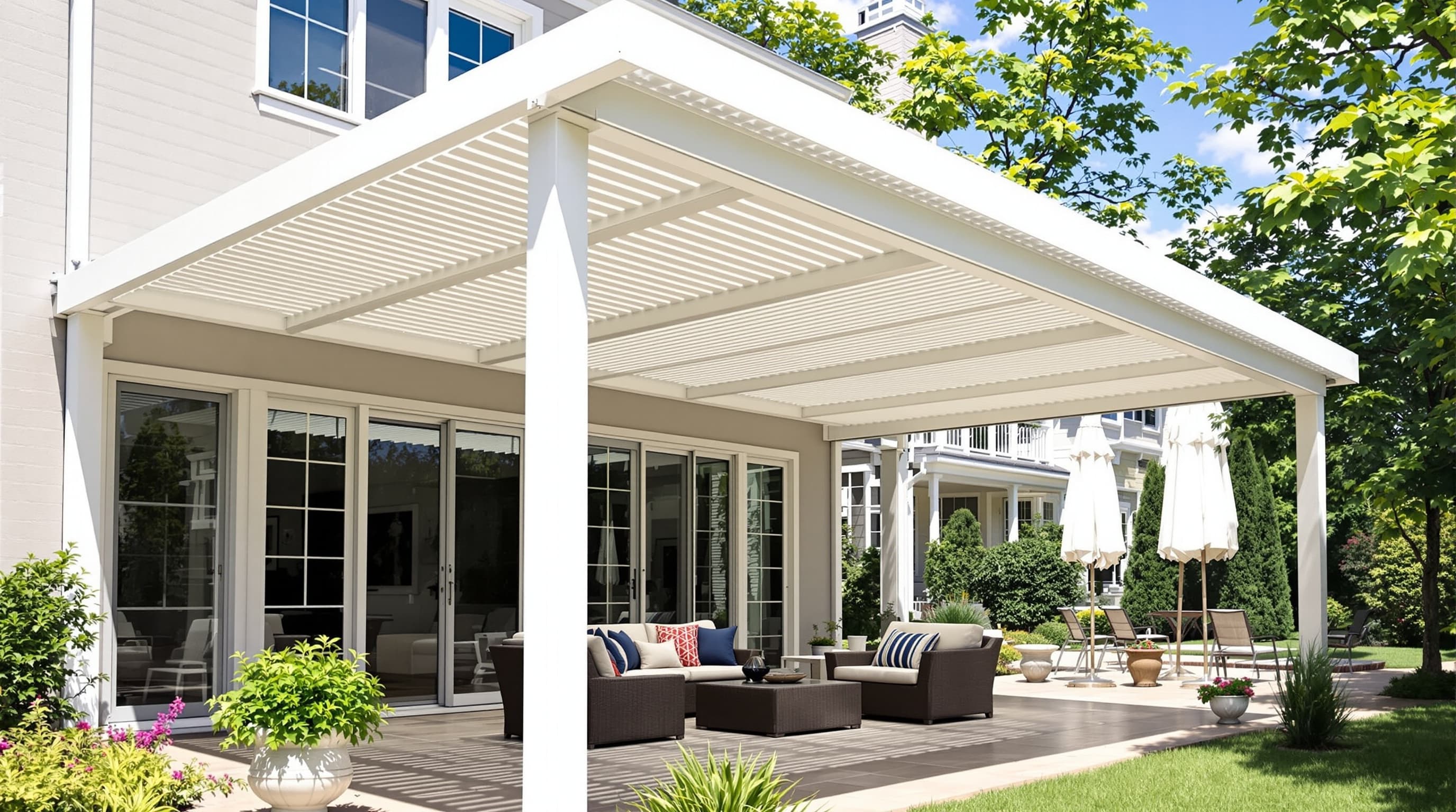 Louvered patio cover Long Island